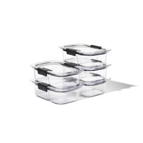 Meal Prep Containers, 2-Compartment Food Storage Containers, 2.85 Cup, 5-Pack