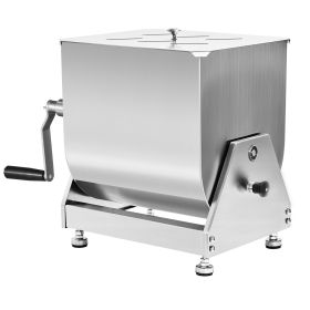 VEVOR Manual Meat Mixer, 15L Tilt Tank Meat Processing Equipment(Mixing Max 15LBS for Meat), Stainless Steel Meat Mixer