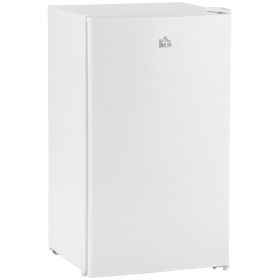 Mini Fridge with Freezer, 3.2Cu.Ft Compact Refrigerator with Adjustable Shelf, Mechanical Thermostat and Reversible Door for Bedroom, Dorm, Whit (Option: White-510x465x885 mm)