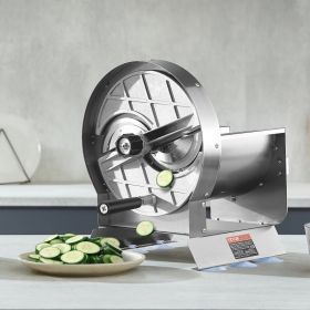 Manual Vegetable Fruit Slicer, 0-0.5'/0-12mm Thickness Adjustable Commercial Slicer Machine, Stainless Steel Food Cutter Slicing Machine With 2 S (Option: silver)